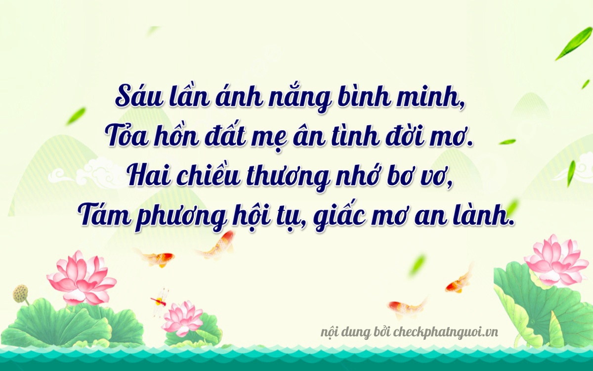 Bài thơ ý nghĩa cho <b>biển số 11A-06282</b> tại website checkphatnguoi.vn