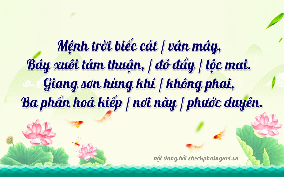 Bài thơ ý nghĩa cho <b>biển số 11A-07823</b> tại website checkphatnguoi.vn