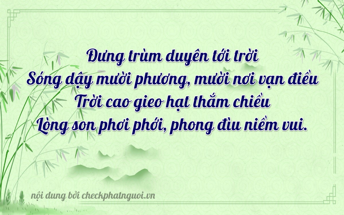 Bài thơ ý nghĩa cho <b>biển số 11A-07906</b> tại website checkphatnguoi.vn