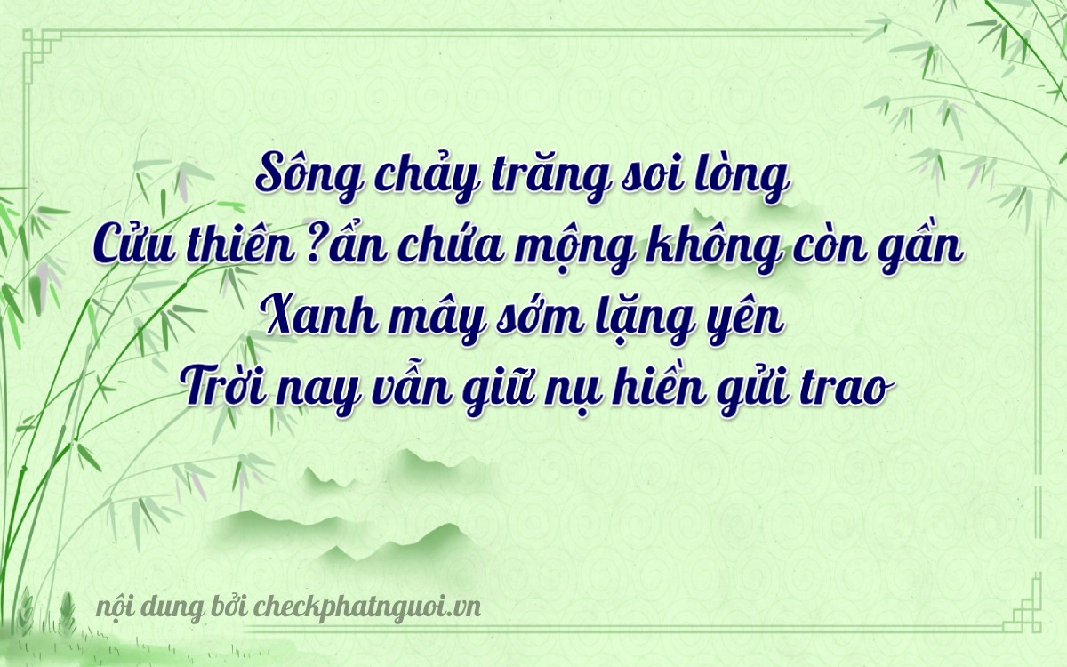 Bài thơ ý nghĩa cho <b>biển số 11A-07916</b> tại website checkphatnguoi.vn