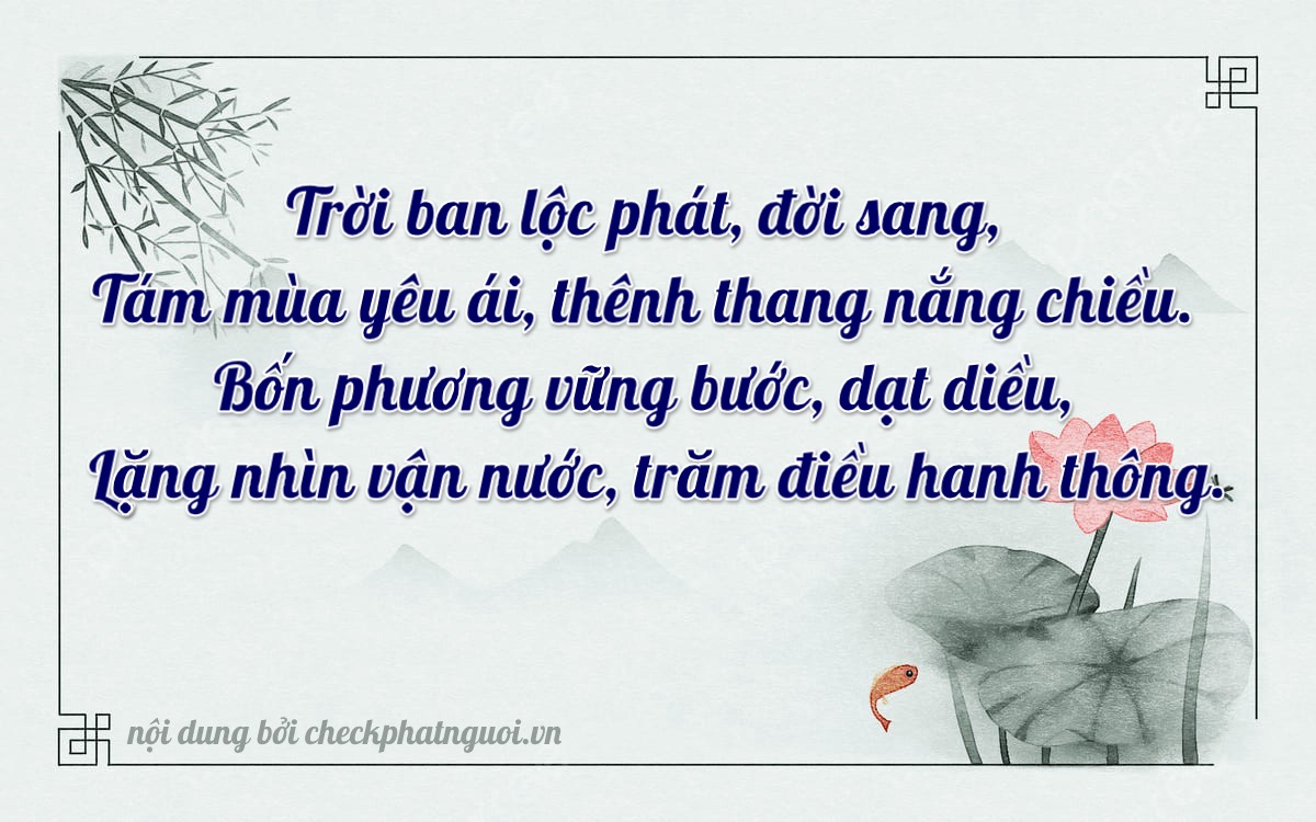 Bài thơ ý nghĩa cho <b>biển số 11A-08446</b> tại website checkphatnguoi.vn