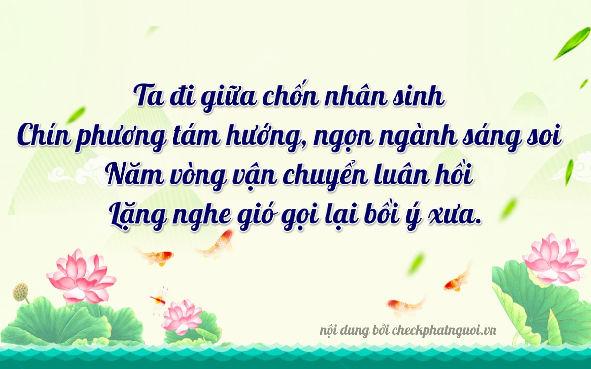 Bài thơ ý nghĩa cho <b>biển số 11A-09541</b> tại website checkphatnguoi.vn