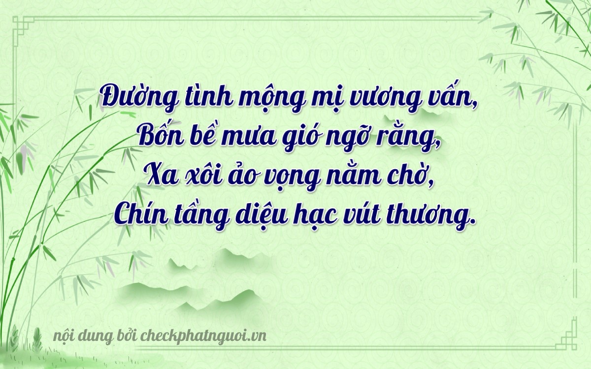 Bài thơ ý nghĩa cho <b>biển số 11A-09897</b> tại website checkphatnguoi.vn