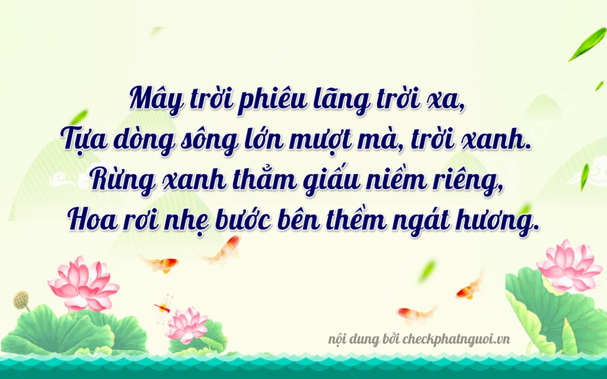 Bài thơ ý nghĩa cho <b>biển số 11A-10475</b> tại website checkphatnguoi.vn