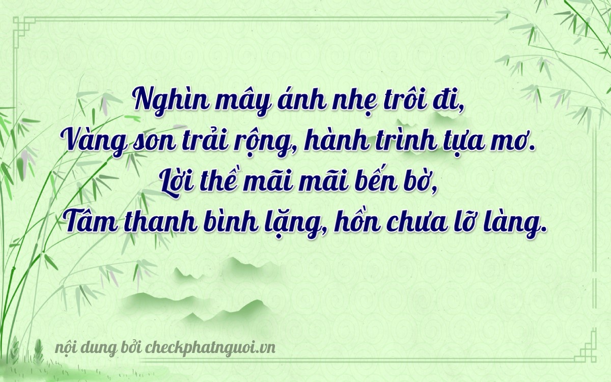 Bài thơ ý nghĩa cho <b>biển số 11A-11688</b> tại website checkphatnguoi.vn