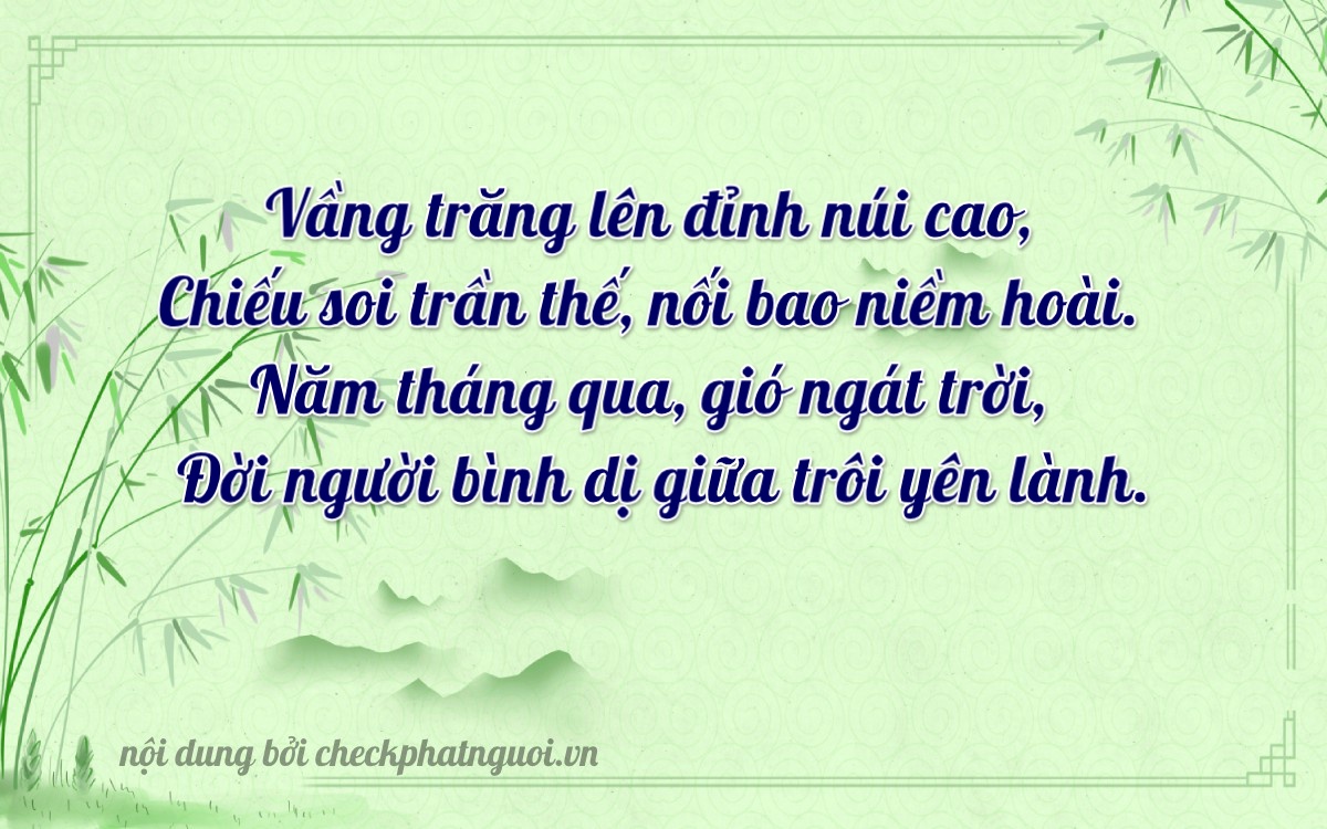 Bài thơ ý nghĩa cho <b>biển số 11A-12982</b> tại website checkphatnguoi.vn