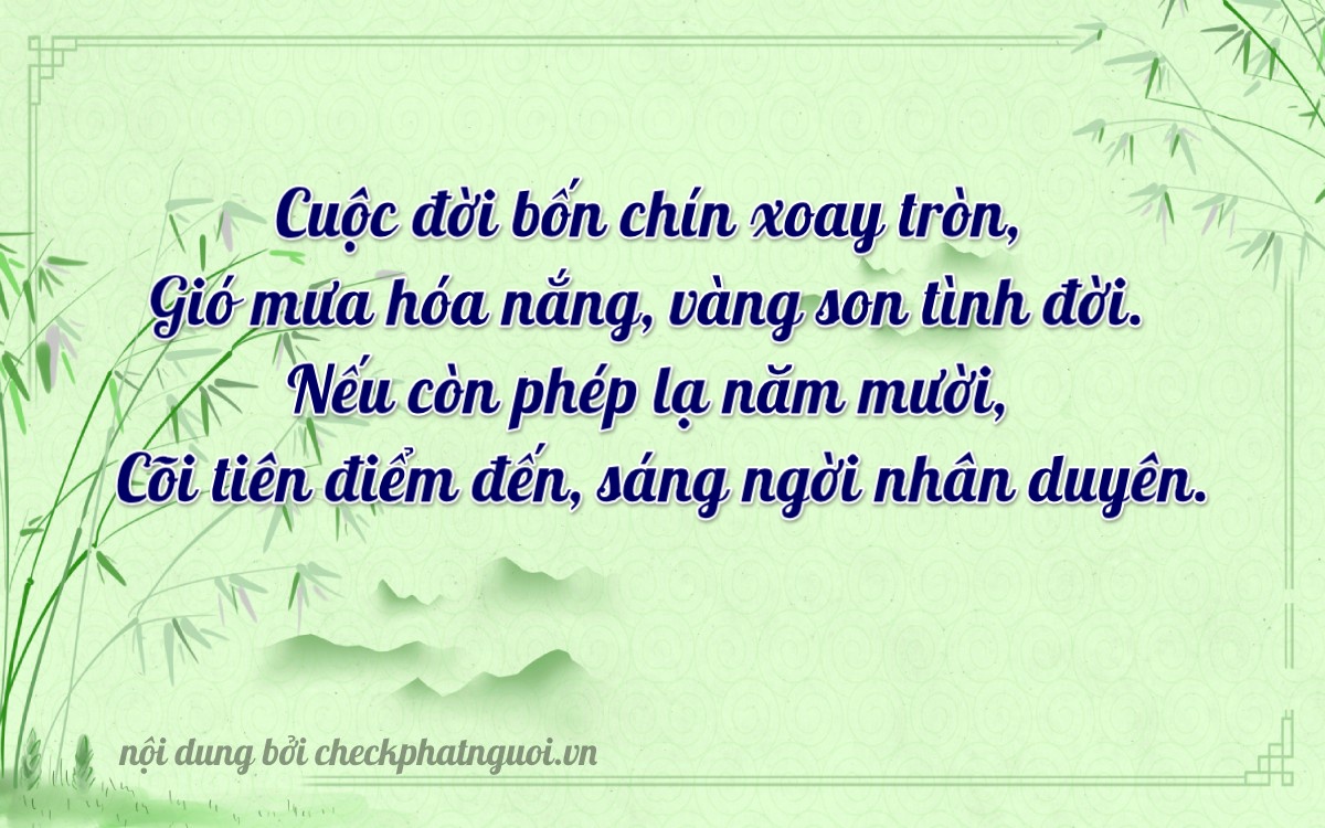 Bài thơ ý nghĩa cho <b>biển số 11A-14953</b> tại website checkphatnguoi.vn