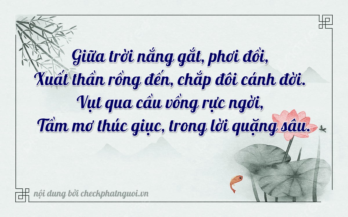 Bài thơ ý nghĩa cho <b>biển số 11AA-02484</b> tại website checkphatnguoi.vn
