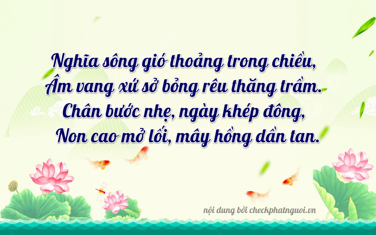 Bài thơ ý nghĩa cho <b>biển số 11AA-02751</b> tại website checkphatnguoi.vn