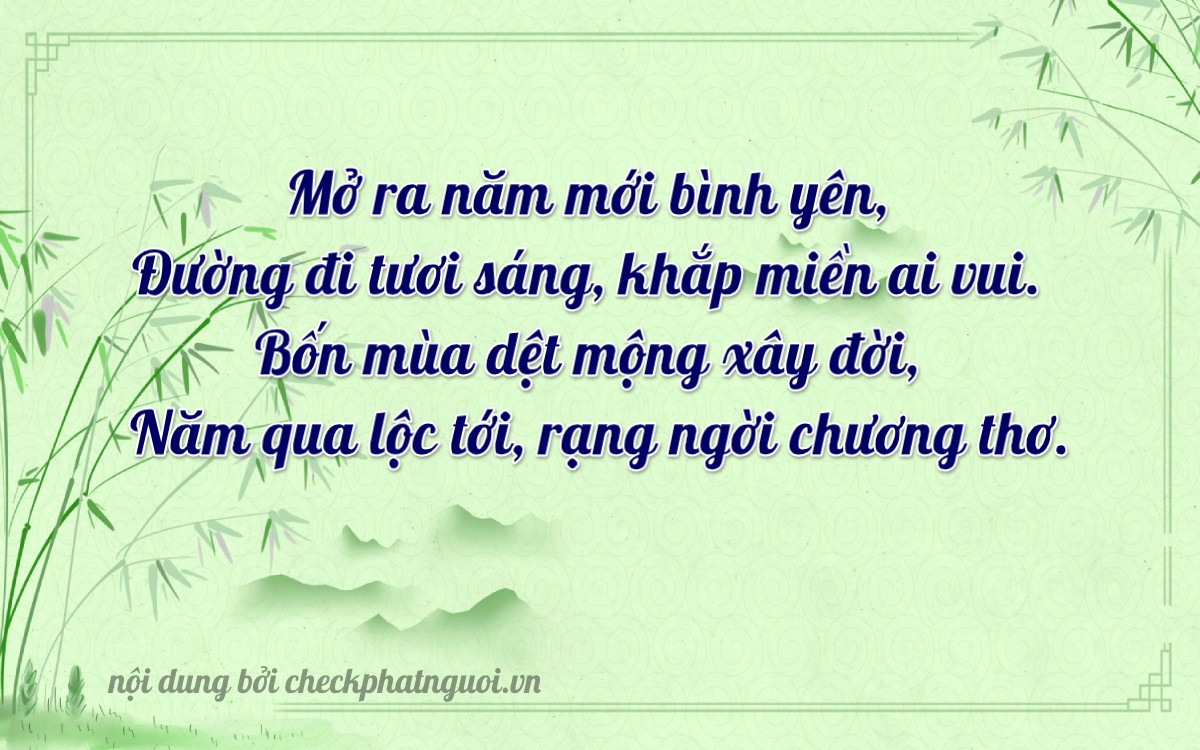 Bài thơ ý nghĩa cho <b>biển số 11AA-04953</b> tại website checkphatnguoi.vn