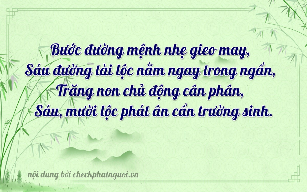 Bài thơ ý nghĩa cho <b>biển số 11AA-06016</b> tại website checkphatnguoi.vn