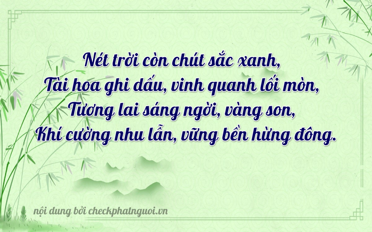Bài thơ ý nghĩa cho <b>biển số 11AA-08664</b> tại website checkphatnguoi.vn