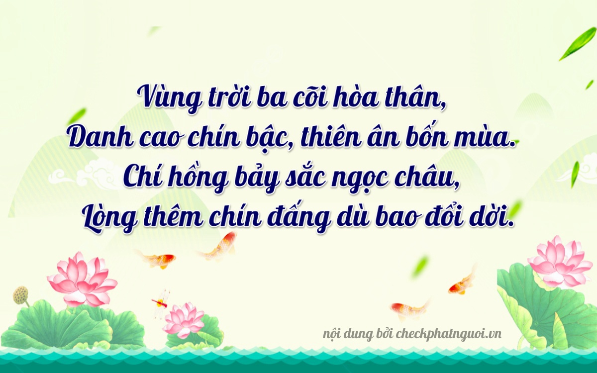 Bài thơ ý nghĩa cho <b>biển số 11AH-00397</b> tại website checkphatnguoi.vn