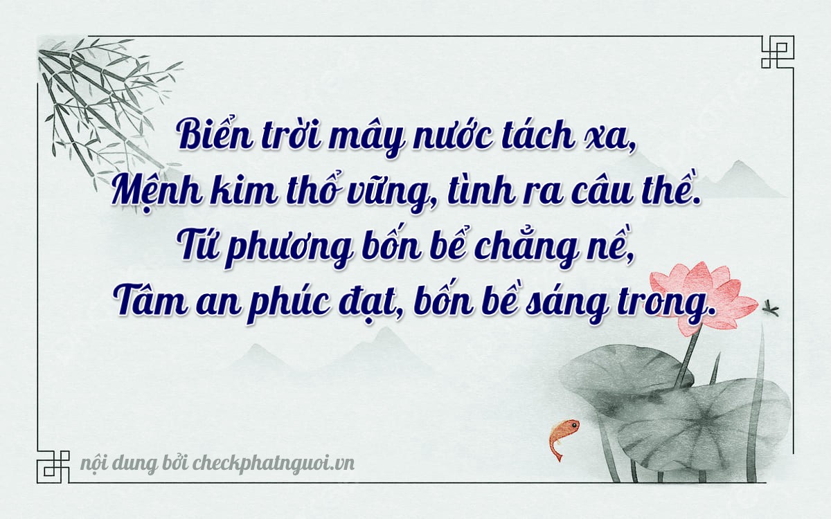 Bài thơ ý nghĩa cho <b>biển số 11AK-01402</b> tại website checkphatnguoi.vn
