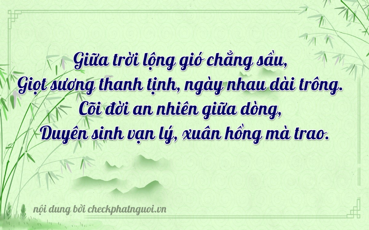 Bài thơ ý nghĩa cho <b>biển số 11AK-03862</b> tại website checkphatnguoi.vn