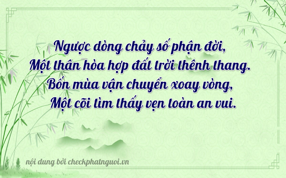 Bài thơ ý nghĩa cho <b>biển số 11AU-00641</b> tại website checkphatnguoi.vn