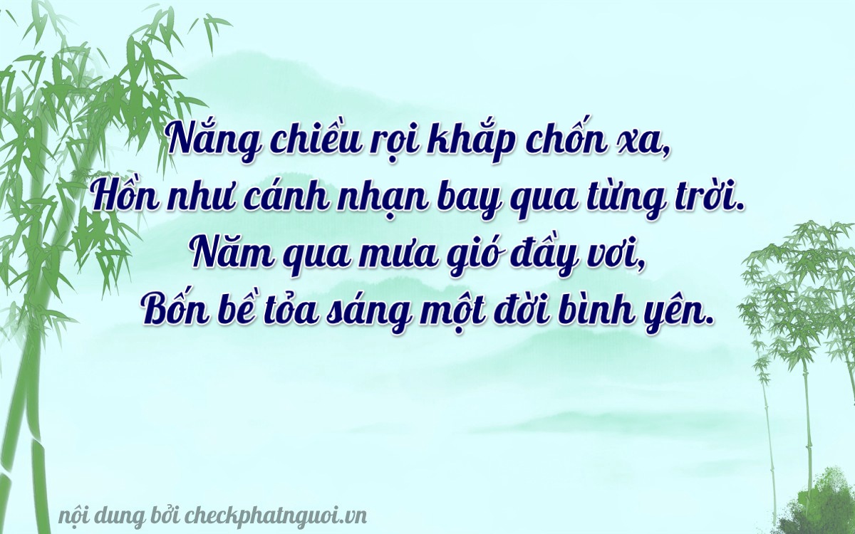 Bài thơ ý nghĩa cho <b>biển số 11AV-00425</b> tại website checkphatnguoi.vn