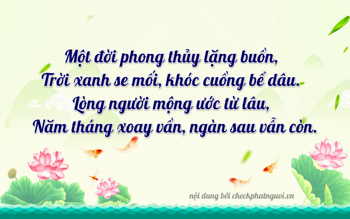 Bài thơ ý nghĩa cho <b>biển số 11AV-16879</b> tại website checkphatnguoi.vn
