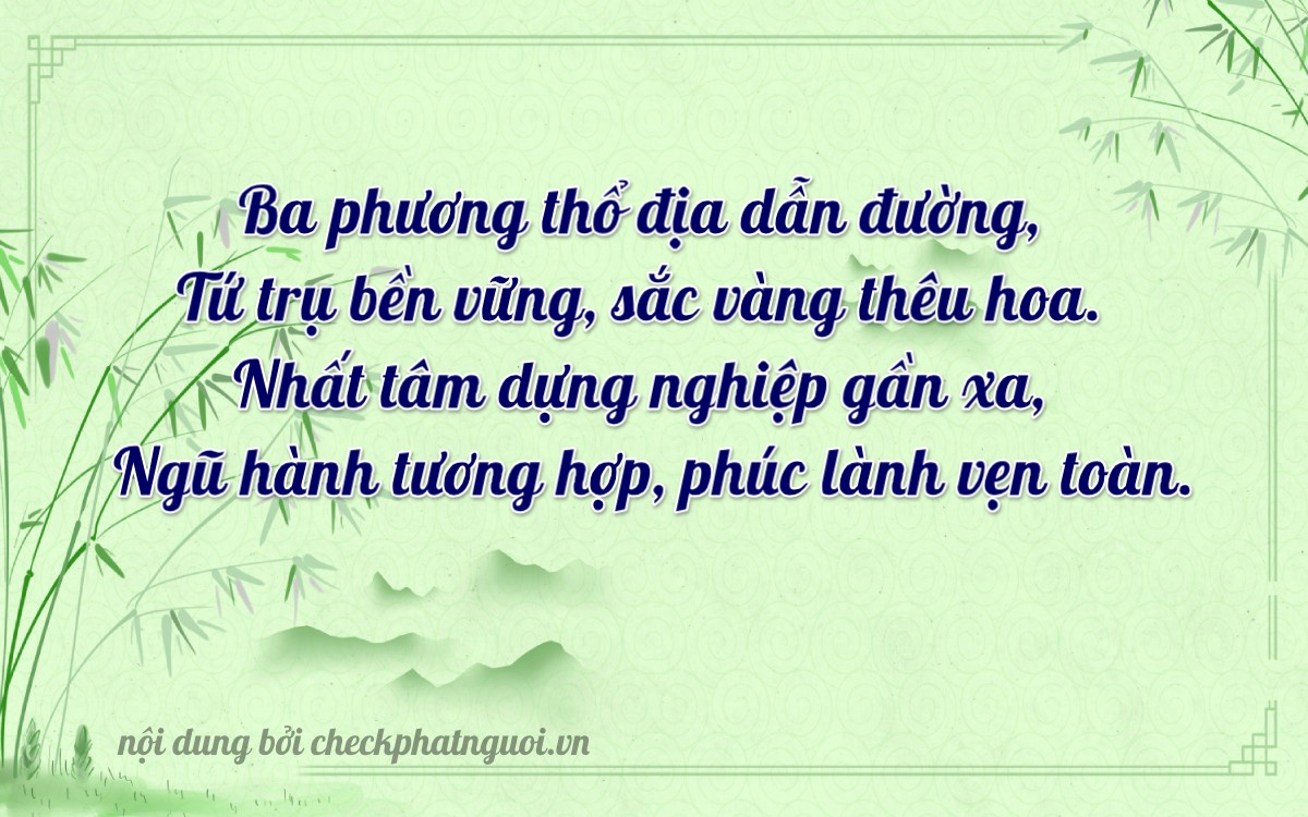 Bài thơ ý nghĩa cho <b>biển số 11B1-34145</b> tại website checkphatnguoi.vn