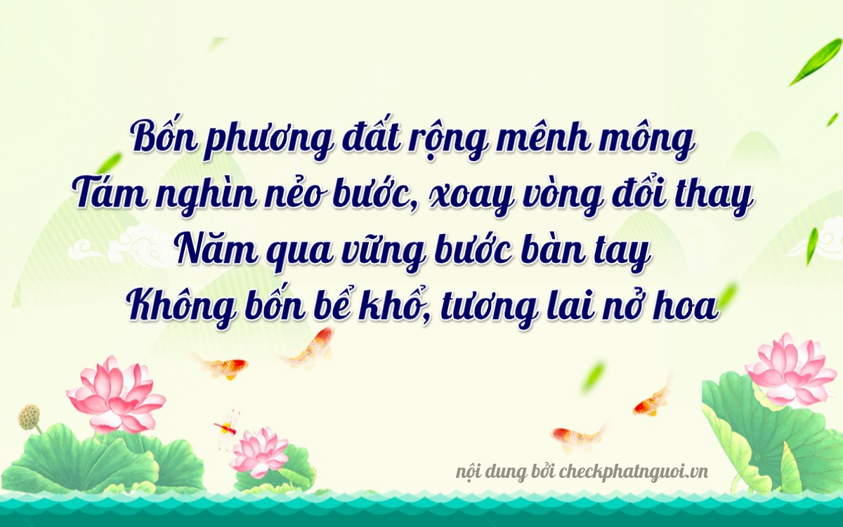 Bài thơ ý nghĩa cho <b>biển số 11B1-48504</b> tại website checkphatnguoi.vn