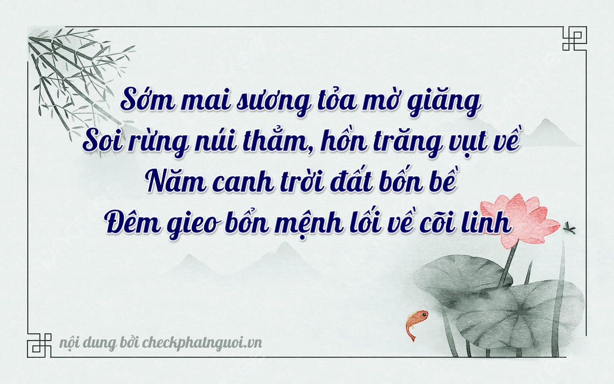 Bài thơ ý nghĩa cho <b>biển số 11C-00185</b> tại website checkphatnguoi.vn