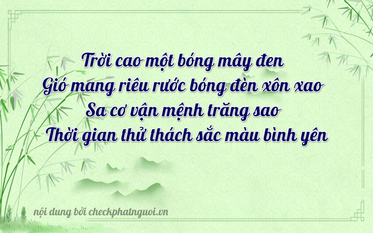 Bài thơ ý nghĩa cho <b>biển số 11C-02890</b> tại website checkphatnguoi.vn