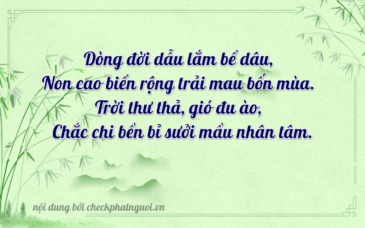 Bài thơ ý nghĩa cho <b>biển số 11C-07032</b> tại website checkphatnguoi.vn