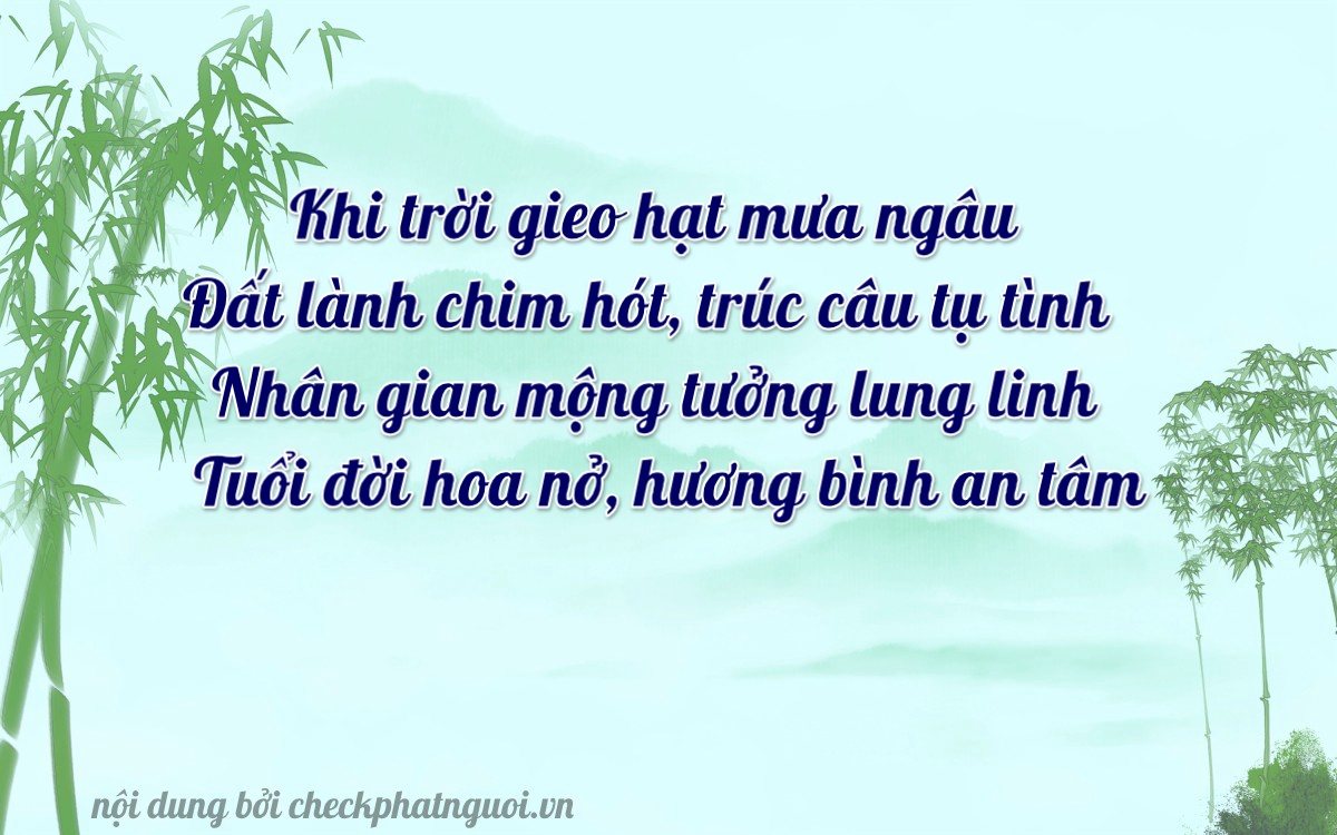 Bài thơ ý nghĩa cho <b>biển số 11H1-26058</b> tại website checkphatnguoi.vn