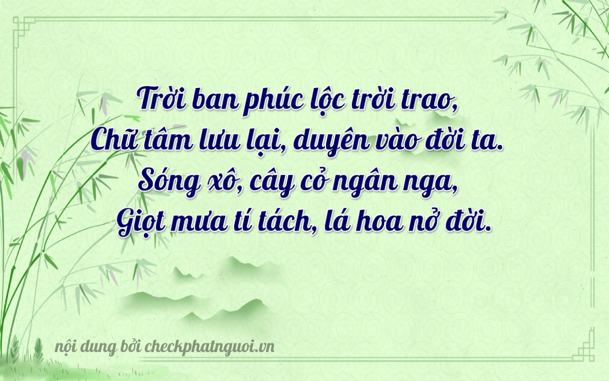 Bài thơ ý nghĩa cho <b>biển số 11K-17162</b> tại website checkphatnguoi.vn
