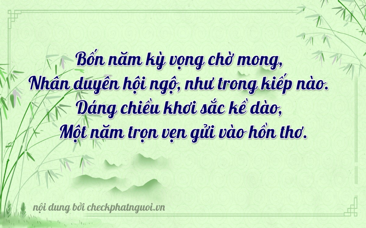 Bài thơ ý nghĩa cho <b>biển số 11L1-04581</b> tại website checkphatnguoi.vn