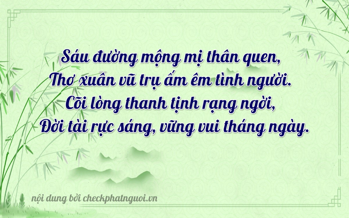 Bài thơ ý nghĩa cho <b>biển số 11U1-07622</b> tại website checkphatnguoi.vn