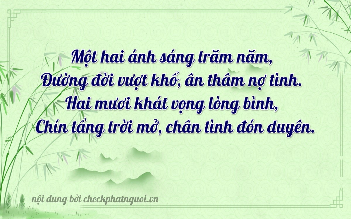Bài thơ ý nghĩa cho <b>biển số 12219</b> tại website checkphatnguoi.vn