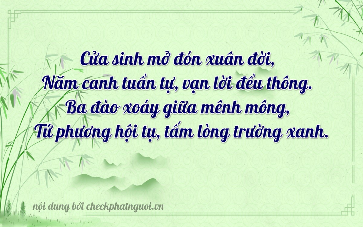 Bài thơ ý nghĩa cho <b>biển số 12345</b> tại website checkphatnguoi.vn