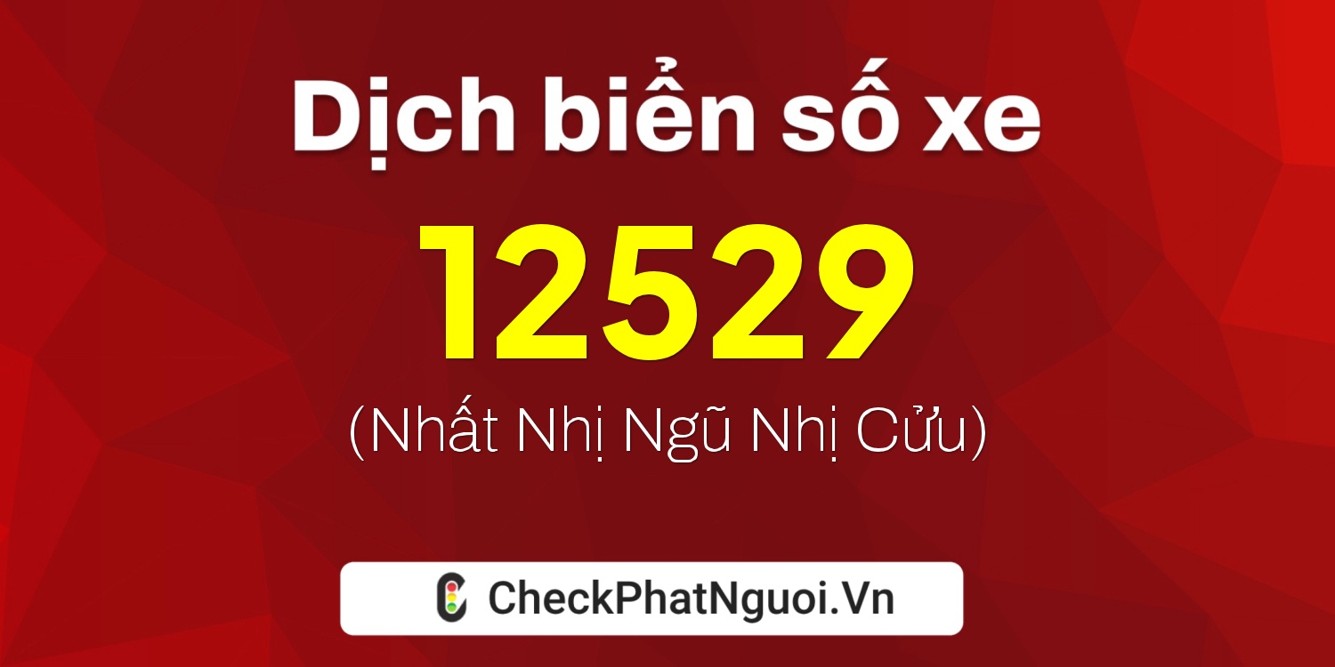 Dịch ý nghĩa <b>biển số xe 65DB-12529</b> tại website checkphatnguoi.vn