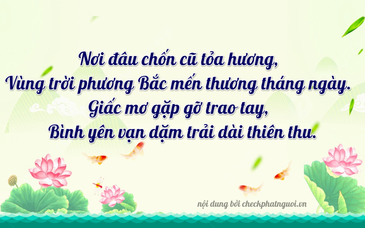 Bài thơ ý nghĩa cho <b>biển số 12707</b> tại website checkphatnguoi.vn