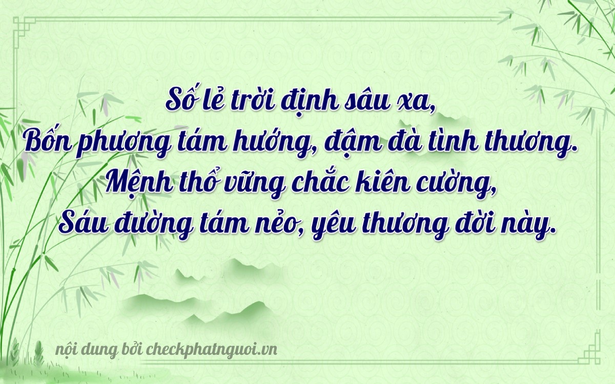Bài thơ ý nghĩa cho <b>biển số 12A-06462</b> tại website checkphatnguoi.vn