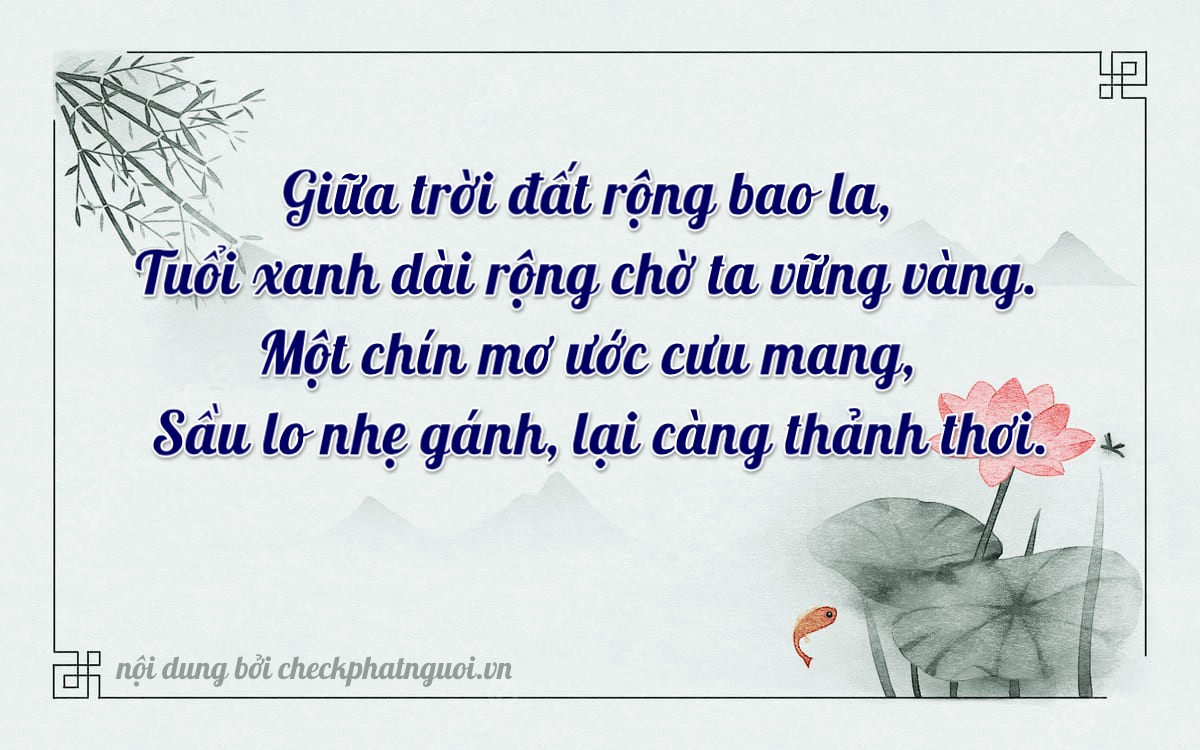 Bài thơ ý nghĩa cho <b>biển số 12A-16119</b> tại website checkphatnguoi.vn
