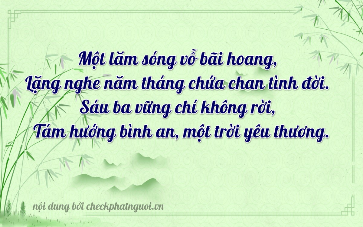 Bài thơ ý nghĩa cho <b>biển số 12A-16538</b> tại website checkphatnguoi.vn