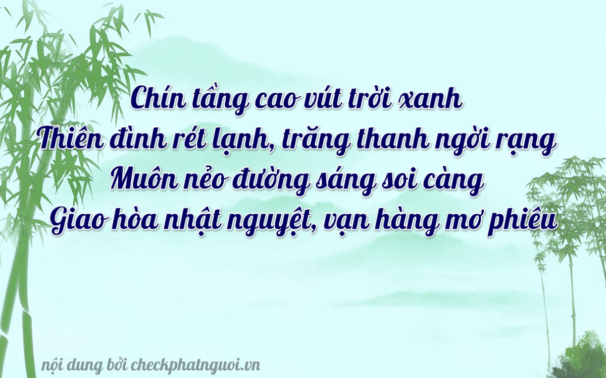 Bài thơ ý nghĩa cho <b>biển số 12A-16780</b> tại website checkphatnguoi.vn