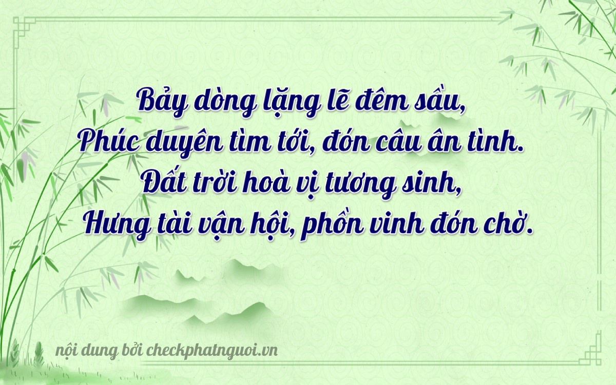 Bài thơ ý nghĩa cho <b>biển số 12A-17874</b> tại website checkphatnguoi.vn