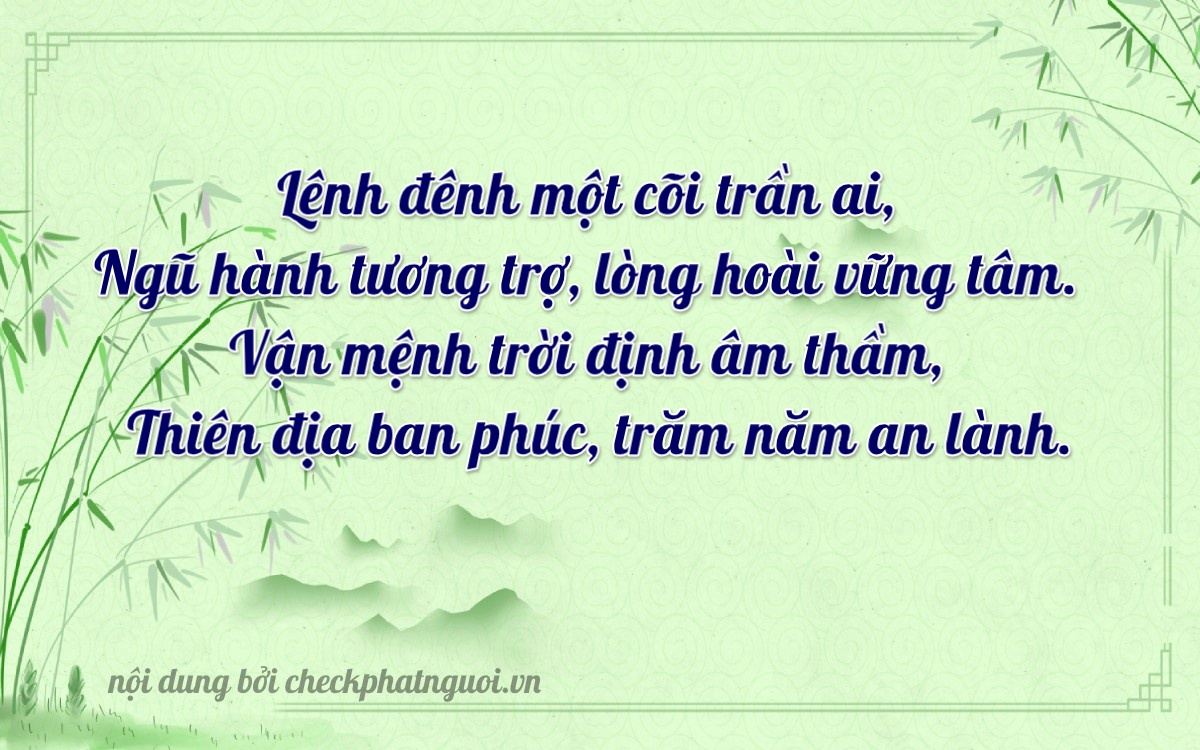 Bài thơ ý nghĩa cho <b>biển số 12A-18710</b> tại website checkphatnguoi.vn