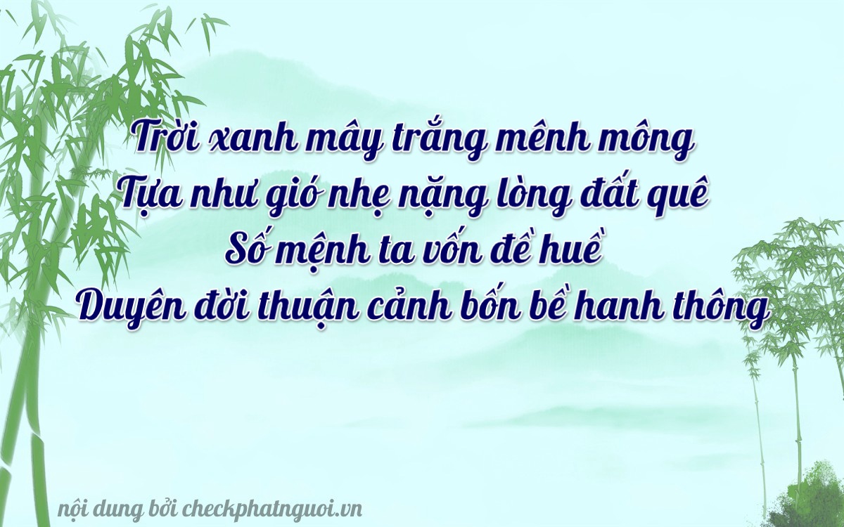 Bài thơ ý nghĩa cho <b>biển số 12A-20523</b> tại website checkphatnguoi.vn