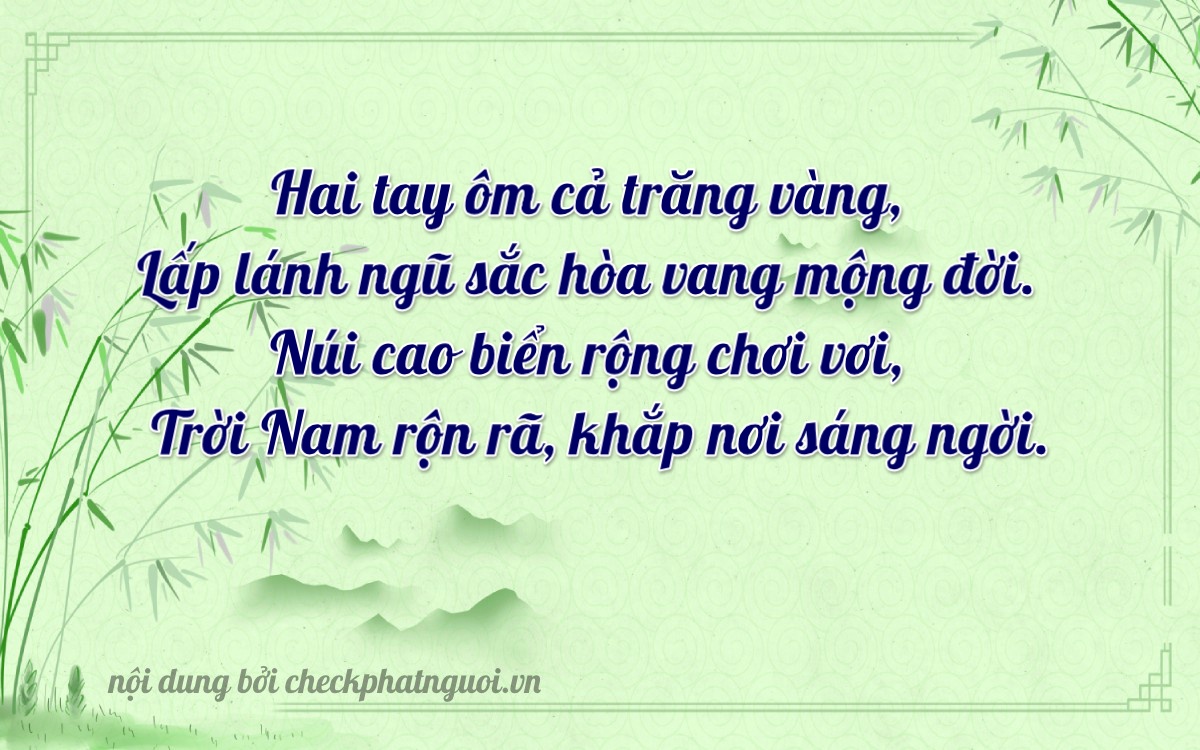 Bài thơ ý nghĩa cho <b>biển số 12A-22530</b> tại website checkphatnguoi.vn