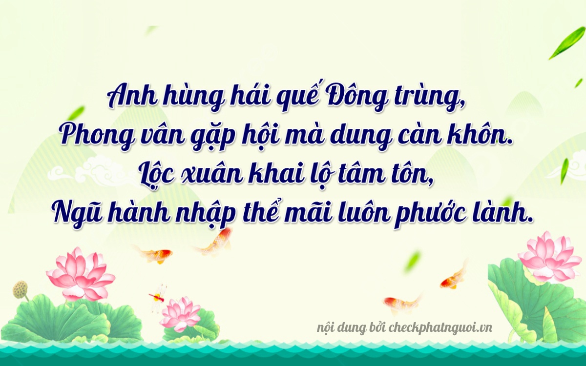 Bài thơ ý nghĩa cho <b>biển số 12A-22863</b> tại website checkphatnguoi.vn