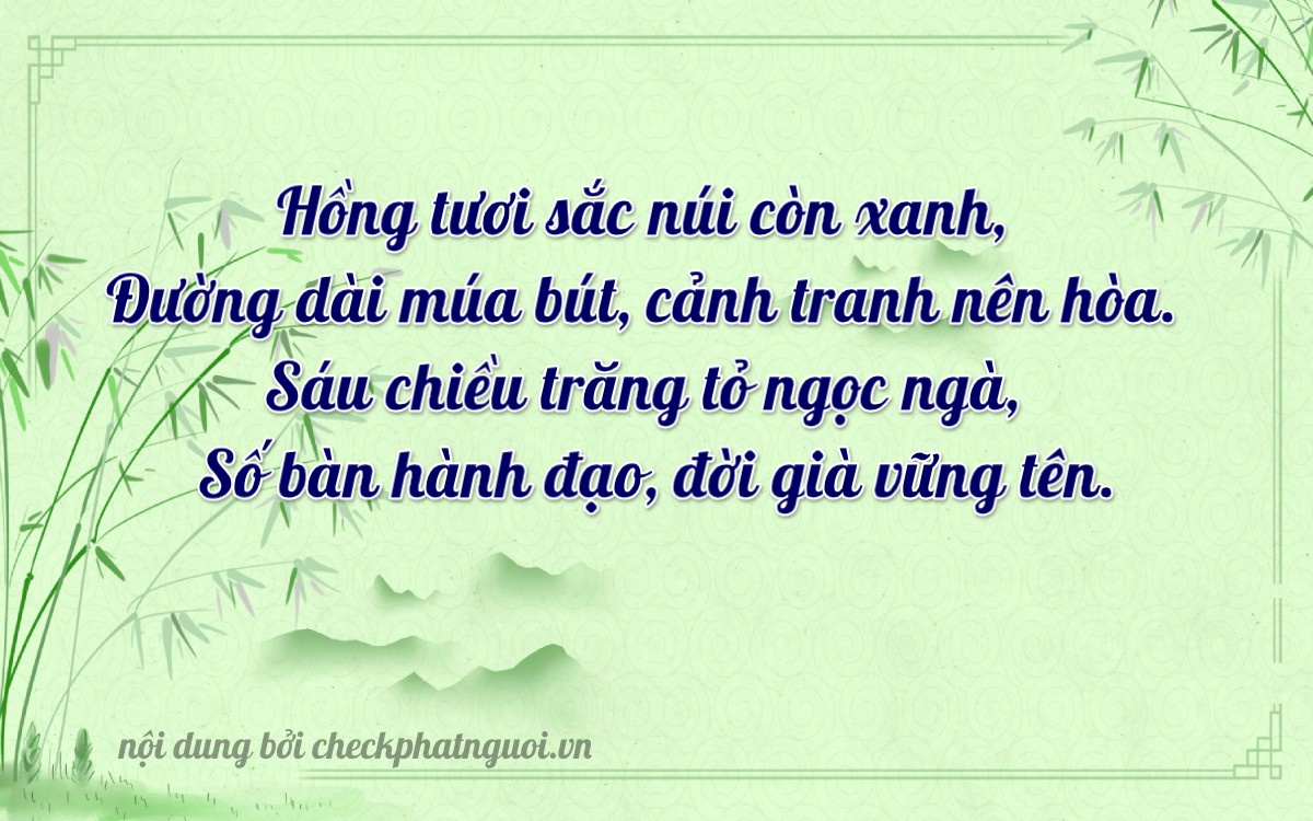 Bài thơ ý nghĩa cho <b>biển số 12A-24058</b> tại website checkphatnguoi.vn