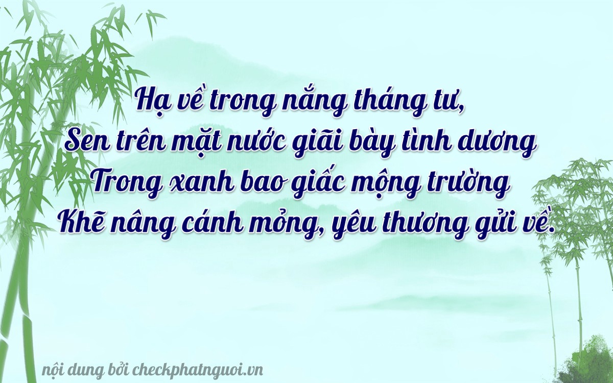 Bài thơ ý nghĩa cho <b>biển số 12A-24618</b> tại website checkphatnguoi.vn