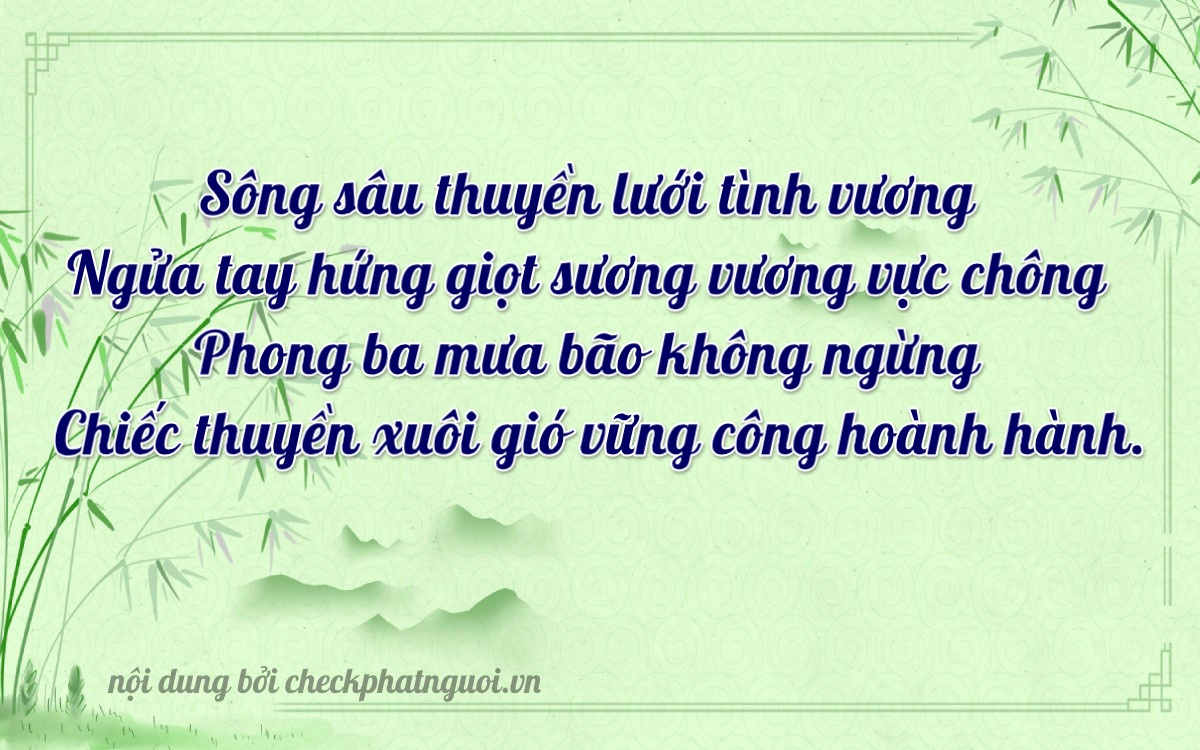 Bài thơ ý nghĩa cho <b>biển số 12A-31593</b> tại website checkphatnguoi.vn