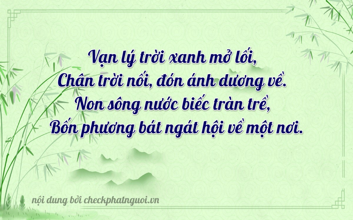 Bài thơ ý nghĩa cho <b>biển số 12AA-01122</b> tại website checkphatnguoi.vn