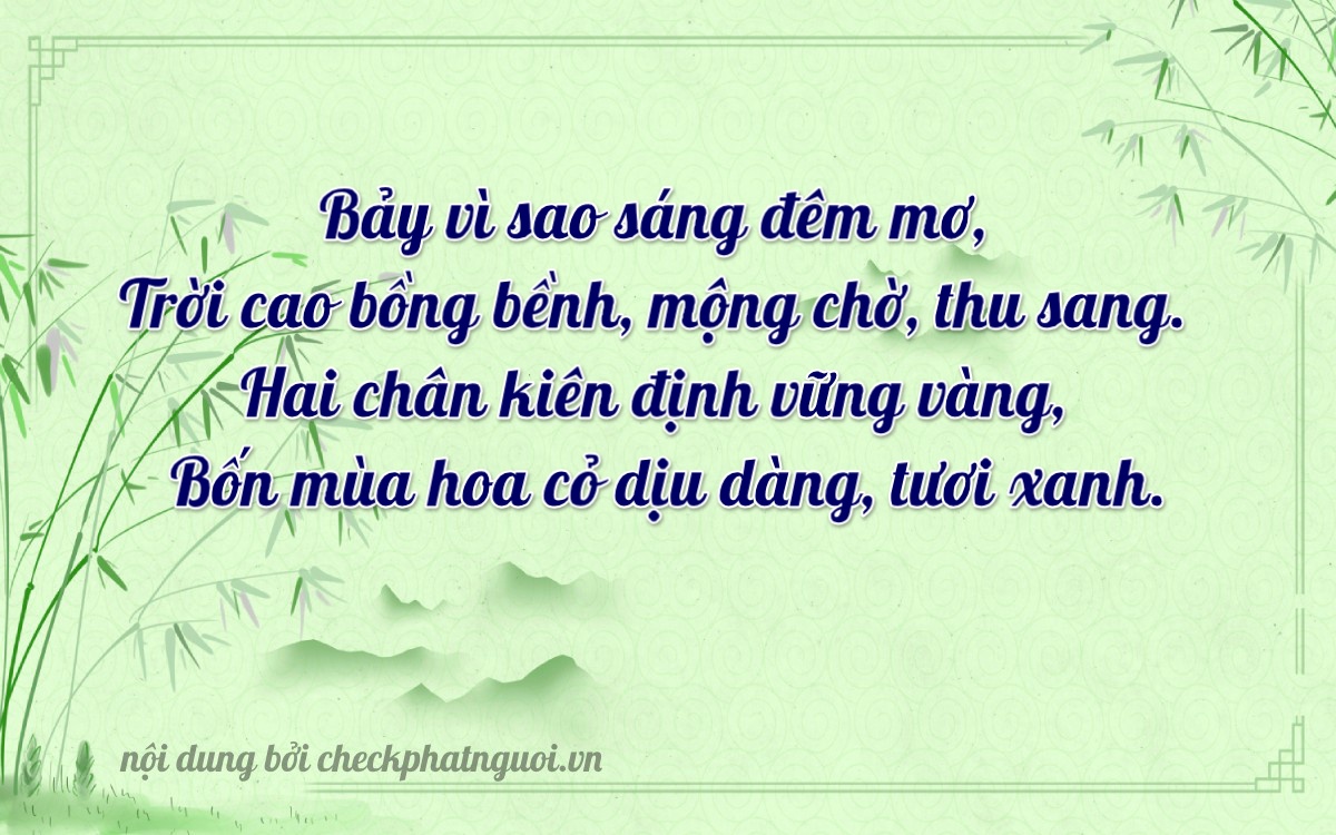 Bài thơ ý nghĩa cho <b>biển số 12D1-27744</b> tại website checkphatnguoi.vn