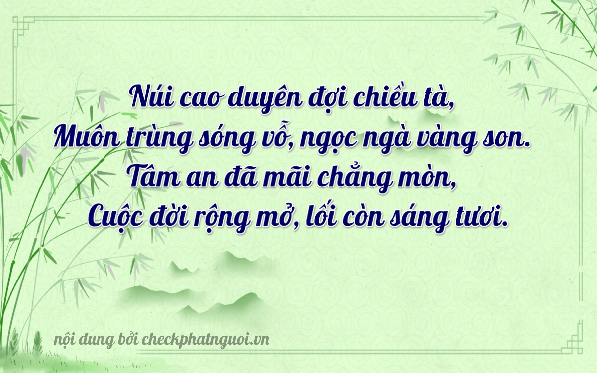 Bài thơ ý nghĩa cho <b>biển số 12D1-30528</b> tại website checkphatnguoi.vn